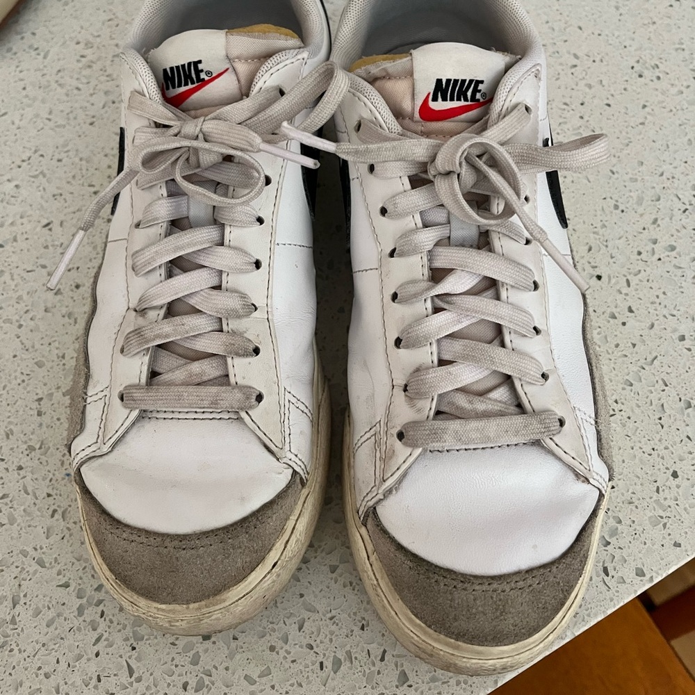Nike White and Gray Men's Sneakers